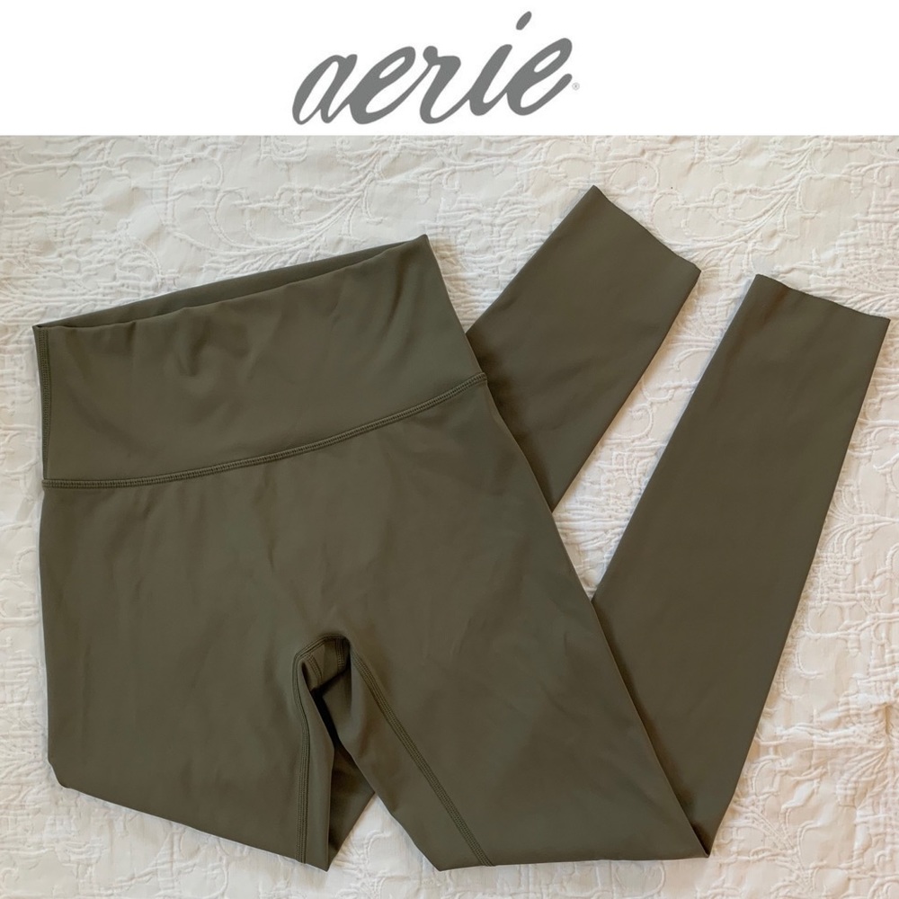 🌟 MUST GO 🌟 Aerie olive green high waisted leggings